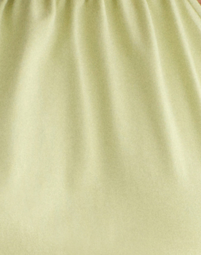 Vakali Halterneck Mini Dress in Rayon Jersey Pistachio