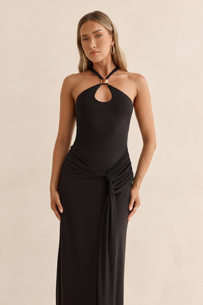 Lost In Dreams Mesh Maxi Dress Black