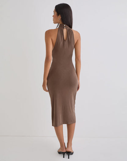 Anezka Midi Dress in Bitter Chocolate