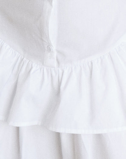 Movan Dropped Waist Mini Dress in White