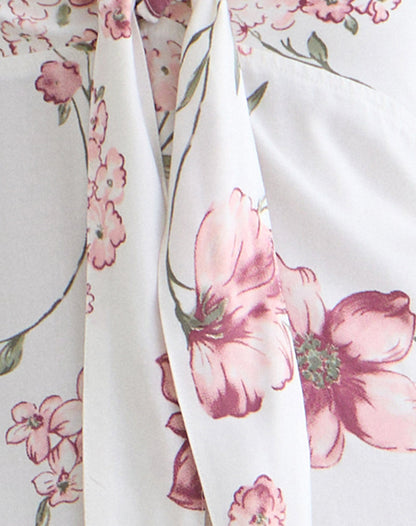 Nalami Midi Dress in Femme Floral White