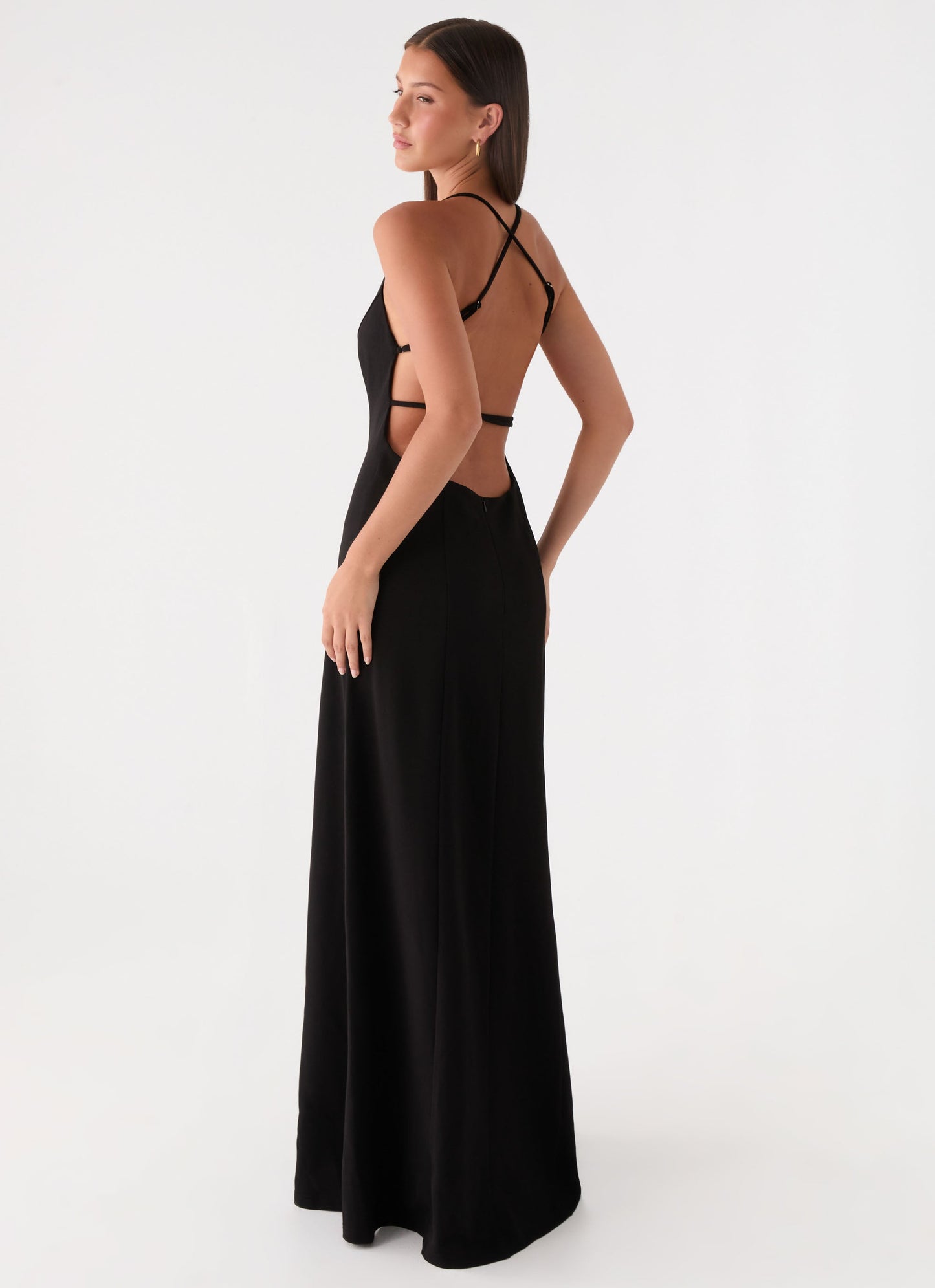 Russian Roulette Maxi Dress - Black