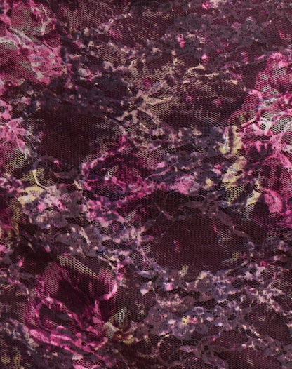 Turu Mini Dress in Abstract Rose Pink and Plum