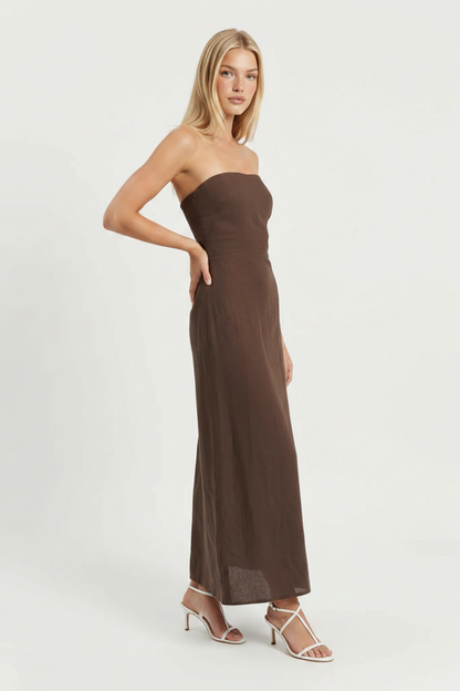 Via Roma Strapless Dress